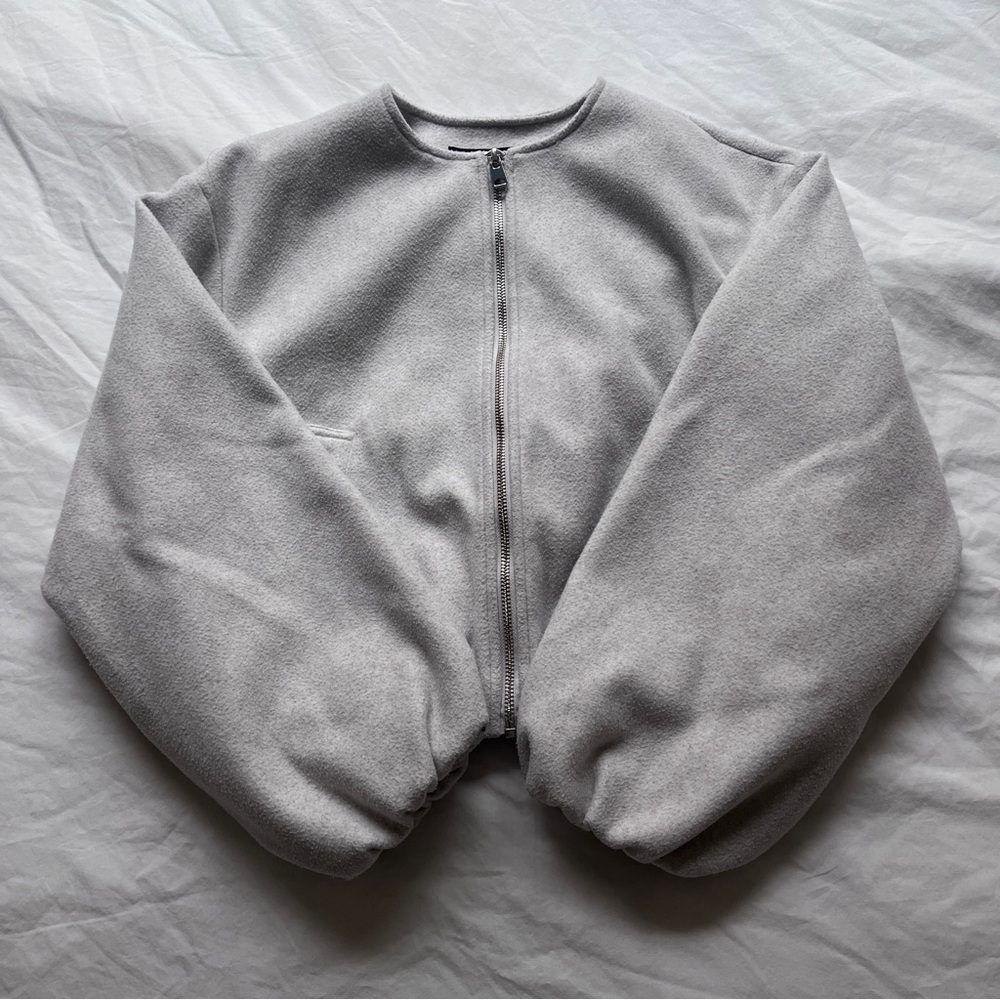 ZARA Gray Zip-Up Jacket